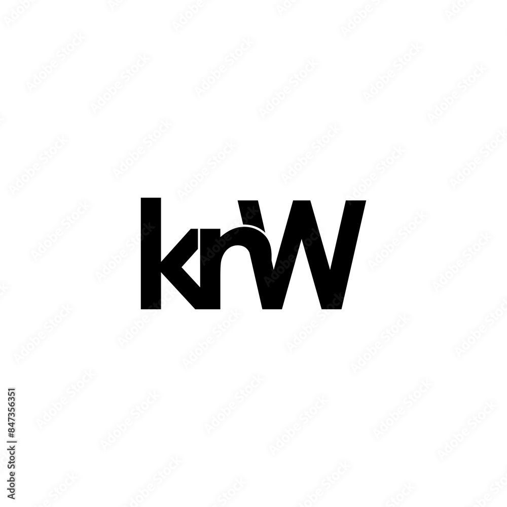 Fototapeta premium knw lettering initial monogram logo design