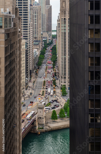 Obraz na płótnie Chicago's Magnificent Mile 2 w salonie