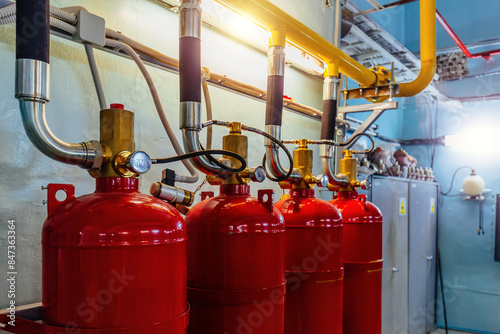 Bilde på lerret Automatic industrial fire extinguishing system