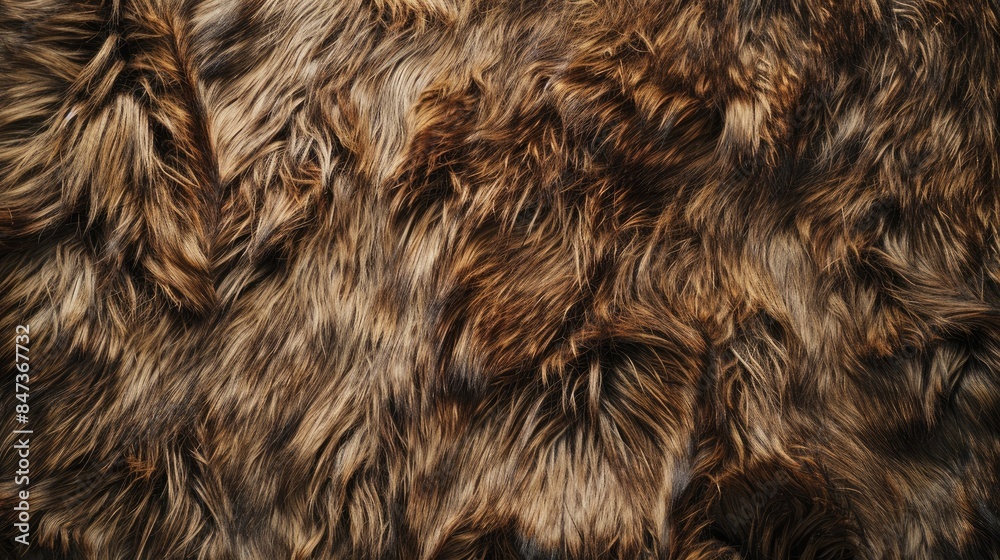 Naklejka premium Faux fur backdrop in brown
