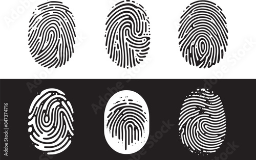 FingerPrint Silhouette Vector