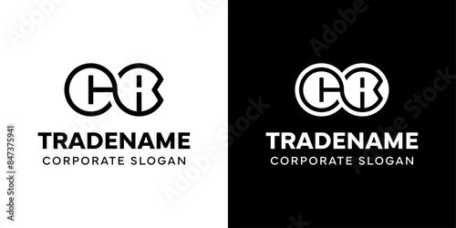 Letters CR Infinity Logo, suitable for business with CR or RC related to Eternity