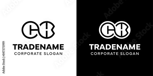 Letters CK Infinity Logo, suitable for business with CK or KC related to Eternity