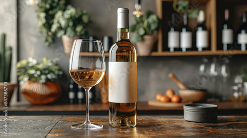 Wallpaper Mural 無地の白ワインボトル Torontodigital.ca