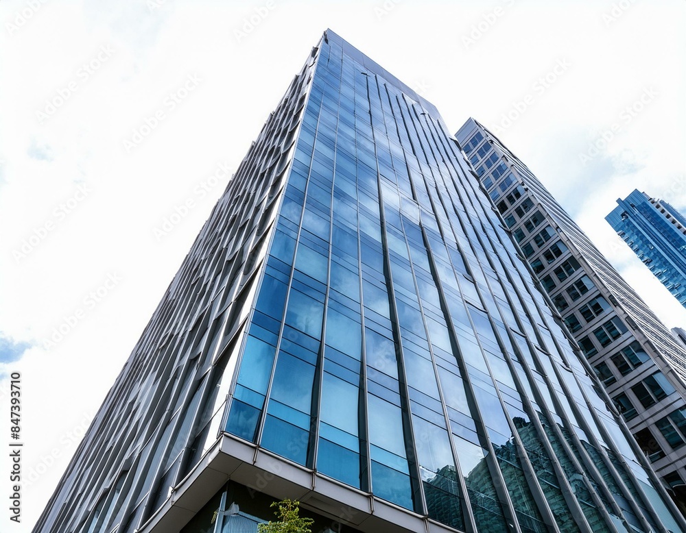 Tall office building realistic image on transparency background Tall office building realistic image on transparency background