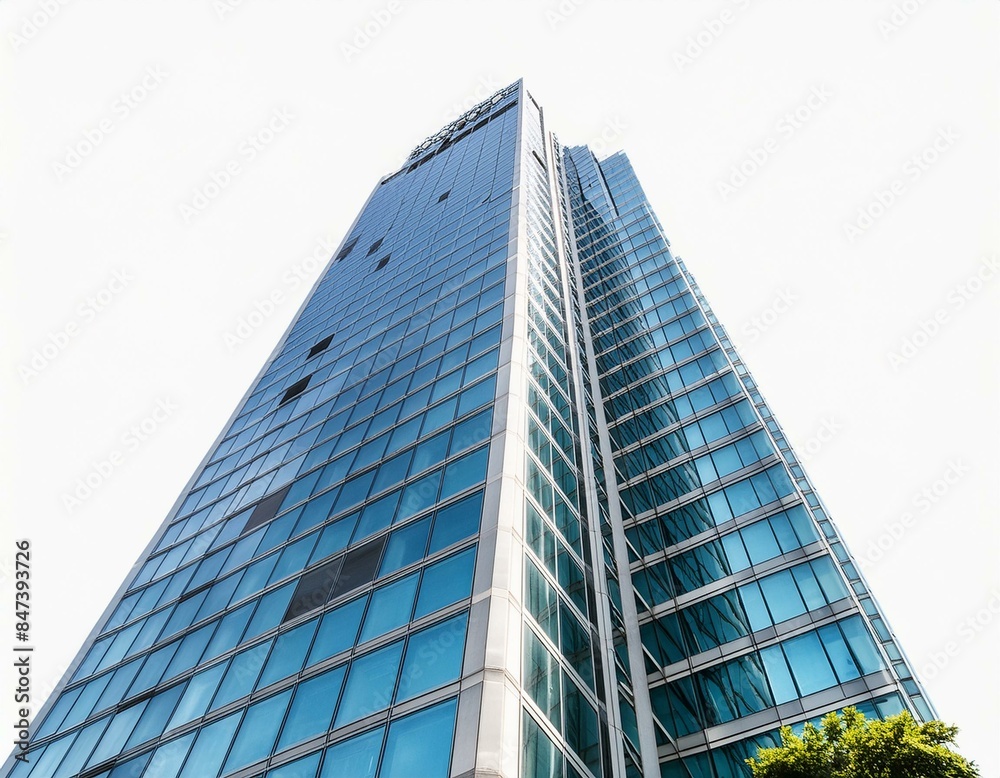 Tall office building realistic image on transparency background Tall office building realistic image on transparency background