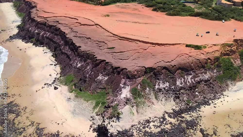Panoramic view of touristic point chapadão at praia de Pipa in Rio Grande do Norte. Brazil northeast.