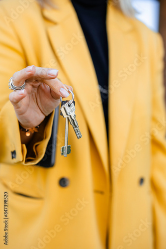 The key in a woman's hands photo