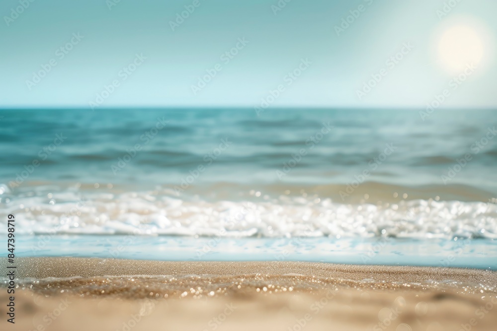 Blurred beach background - generative ai Blurred beach background - generative ai