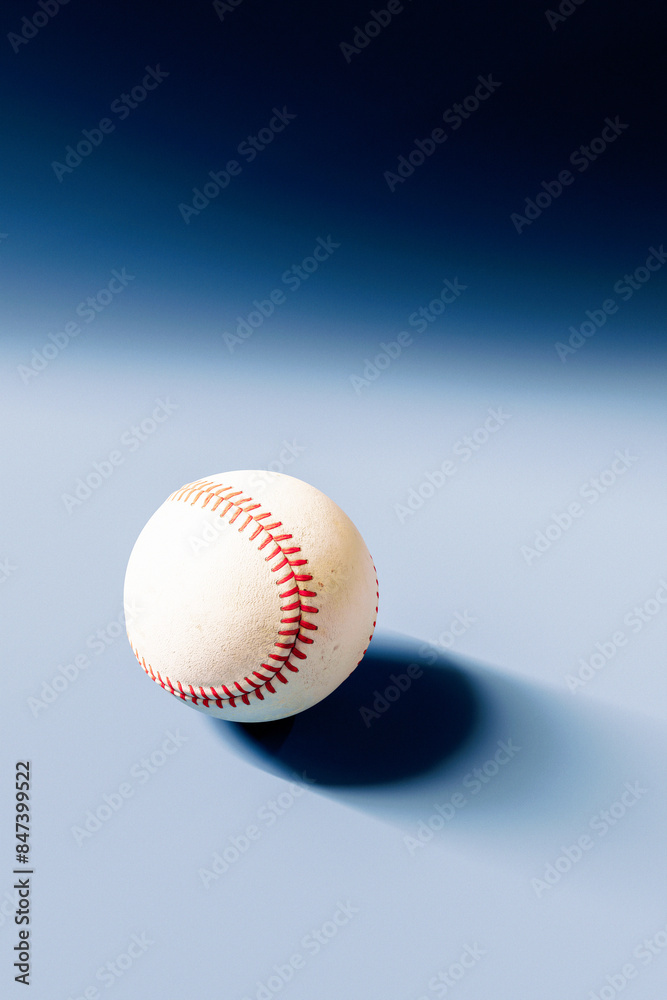 Single Baseball Ball From Above Single Baseball Ball From Above