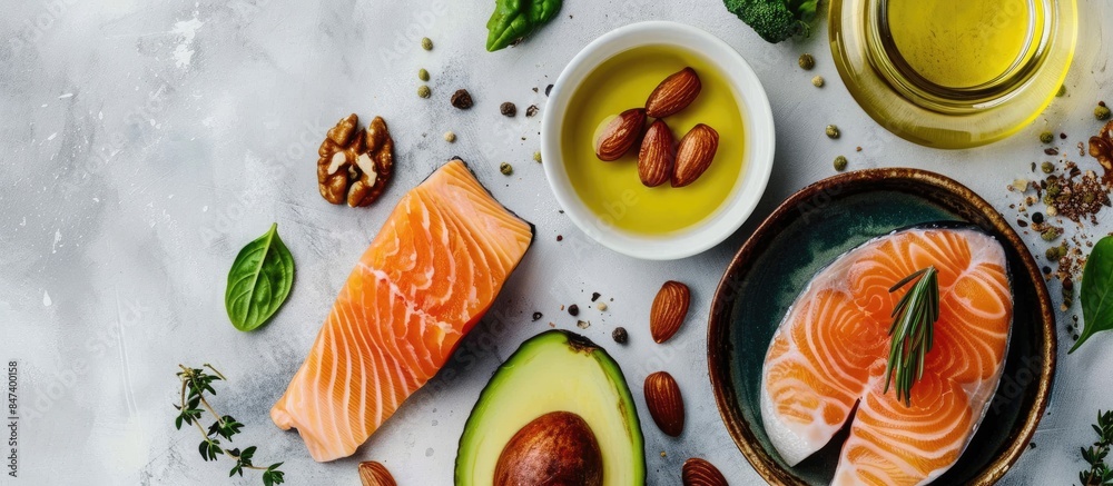 Nourishing options for healthy fats: salmon, avocado, oils, and nuts. Emphasizing selectivity. Nourishing options for healthy fats: salmon, avocado, oils, and nuts. Emphasizing selectivity.