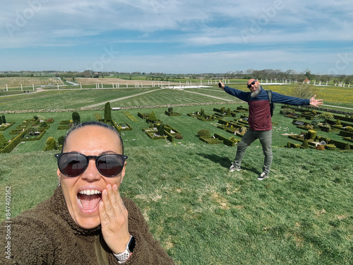 enjoying the countryside in jelling denmark