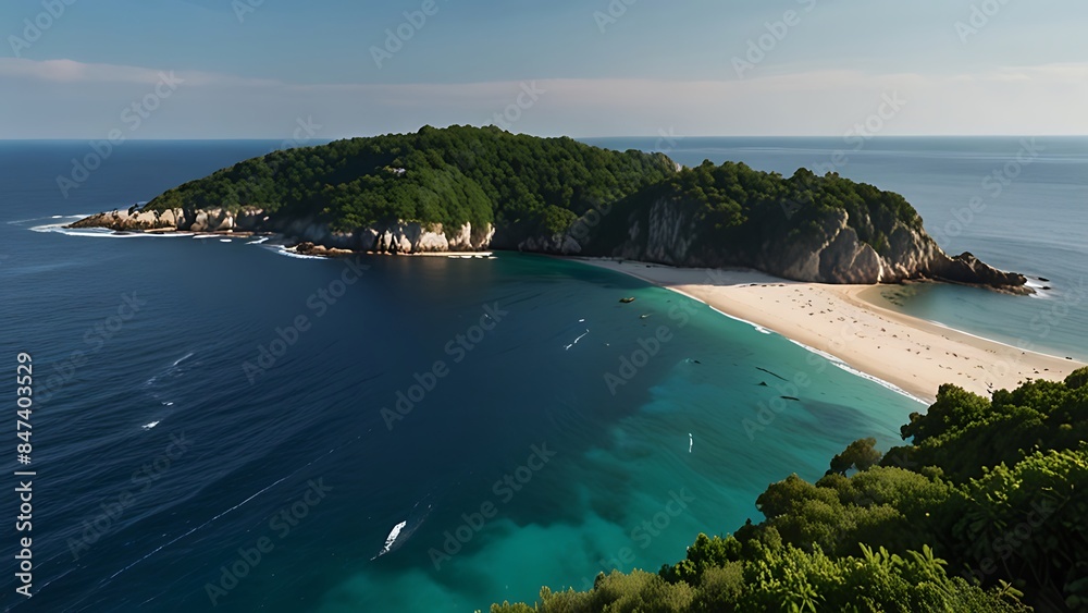 landscape of ocean, island, coast, summer Ai Generated landscape of ocean, island, coast, summer Ai Generated