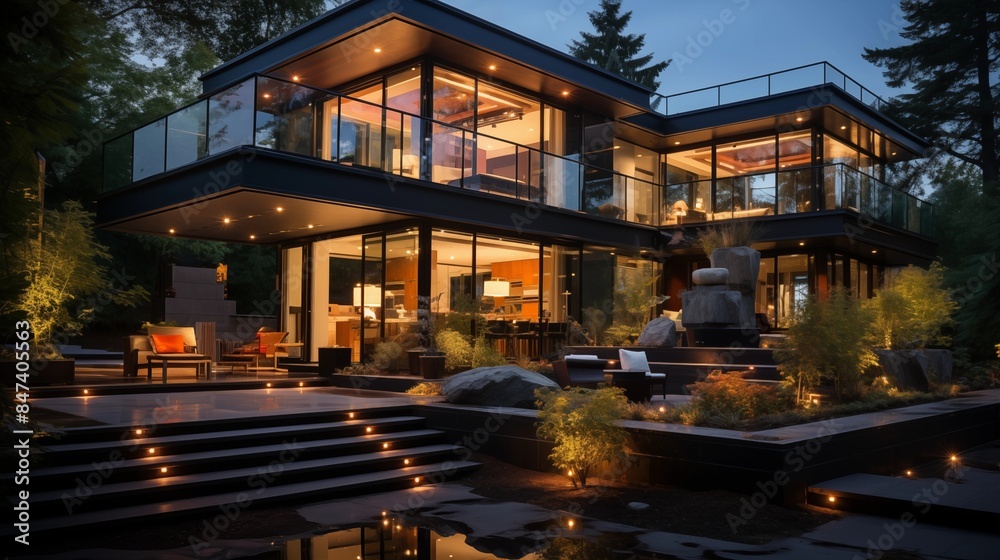 Contemporary Glass House- expansive windows Contemporary Glass House- expansive windows