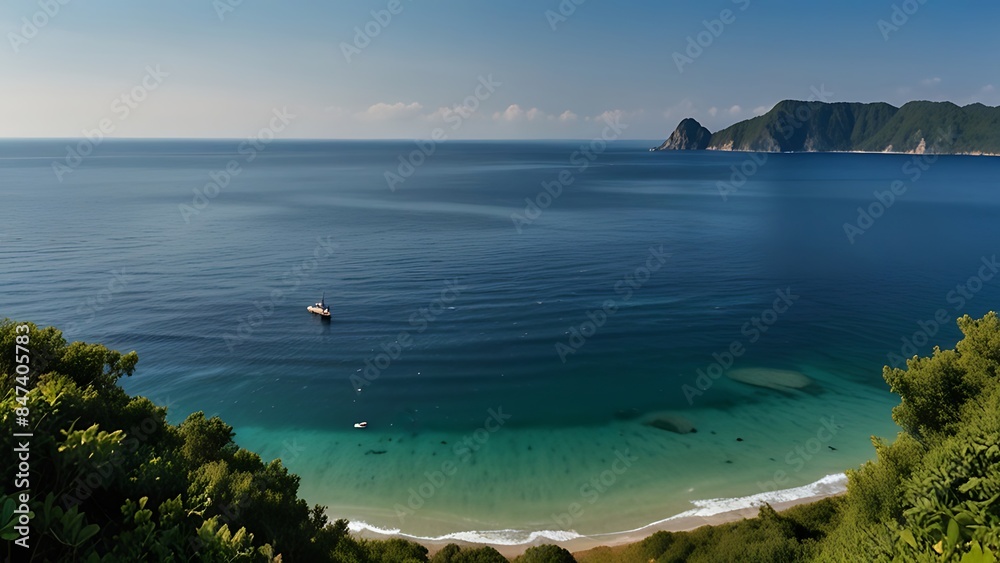 Woman swimming at Cala Napoletana, beautiful bay in Caprera, La Maddalena Archipelago, Sardinia, Italy Ai Generated Woman swimming at Cala Napoletana, beautiful bay in Caprera, La Maddalena Archipelago, Sardinia, Italy Ai Generated