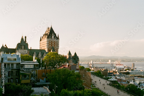 View of Quebec City with a river