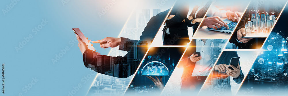 Communication technology , smart connection IOT and people network ...