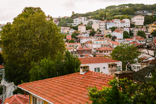 Overcast Day Over a European Town photo