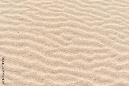 Rippled sand on a sand dune. photo