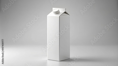 White Blank milk or juice package mockup template