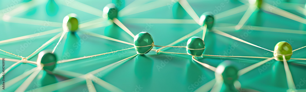 Team communication concept green background. Vector presentation tech background. Team communication concept green background. Vector presentation tech background.