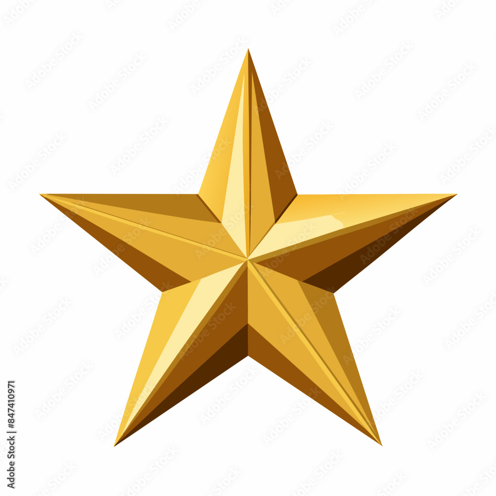 golden star isolated on white golden star isolated on white