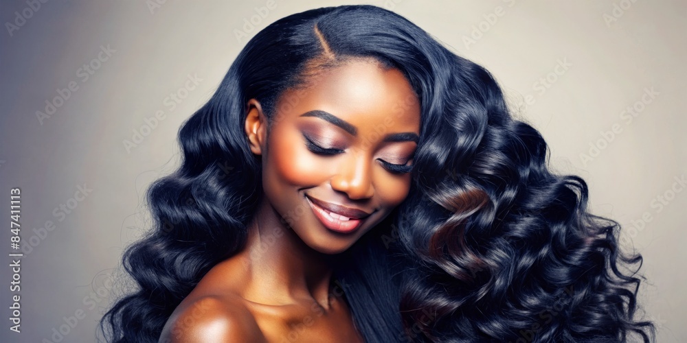 Fototapeta premium Model woman with shiny hair