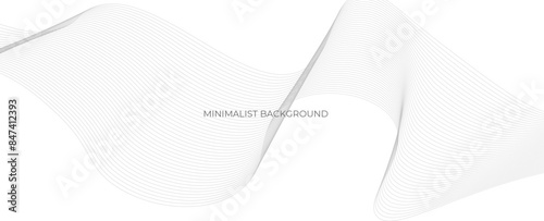 abstract wavy background. Seamless grey wavy line pattern. Abstract wave curved lines. Stylized monochrome line art background. Simple wavy lines background. Vector illustration