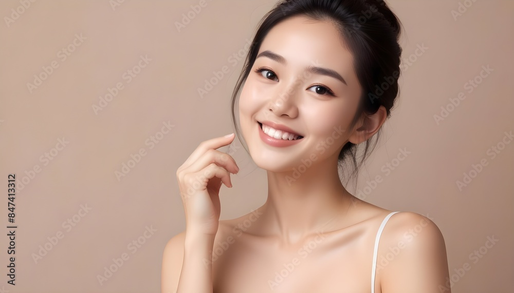 Portrait beautiful your girl with perfect smooth skin Portrait beautiful your girl with perfect smooth skin