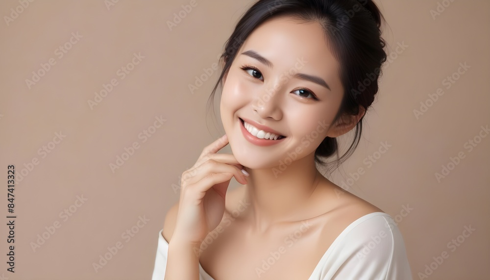 Portrait beautiful your girl with perfect smooth skin Portrait beautiful your girl with perfect smooth skin