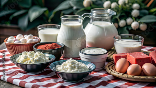 Assortment of Fresh Dairy Products