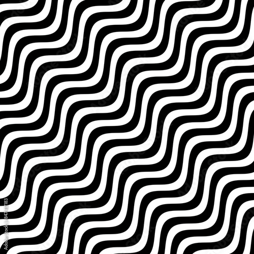 Abstract seamless moving wave line pattern. white and black background