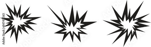 Explosion icon isolated on transparent background