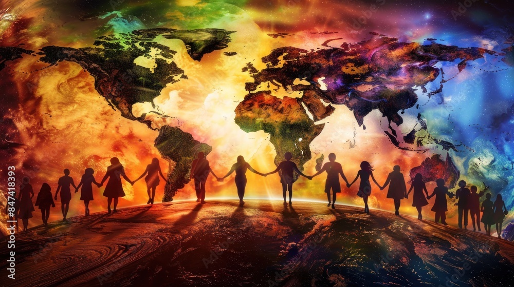 Multicultural Hands Holding Together Multicultural Hands Holding Together