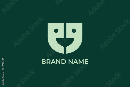smiling face logo design, google hangout and smiling face icon logo, logomark, smile mouth, happy smile logo