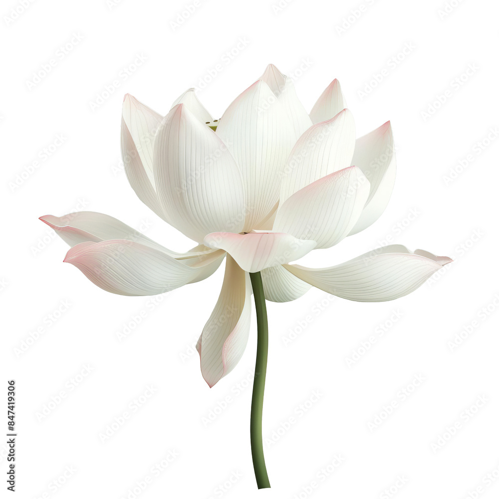 Fototapeta premium lotus on transparent background, single object
