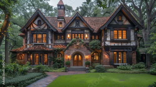 English Tudor Home- timber framing