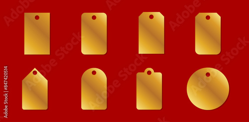 Label, gold price tag, label for putting numbers luxury price