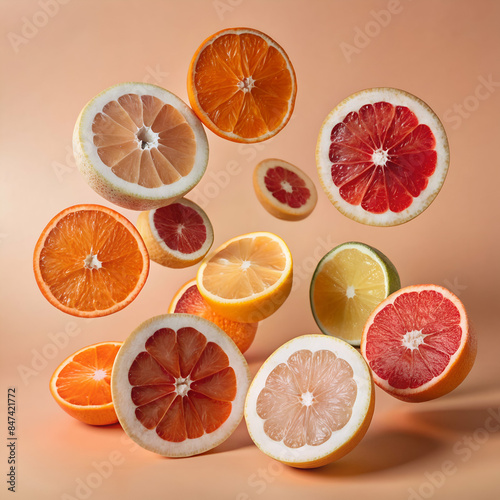 Floating Slices of Fresh Fruit