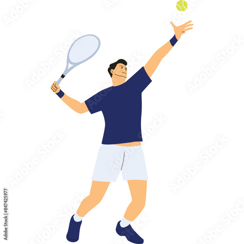 Tennis Player Illustration