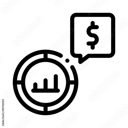 market penetration line icon