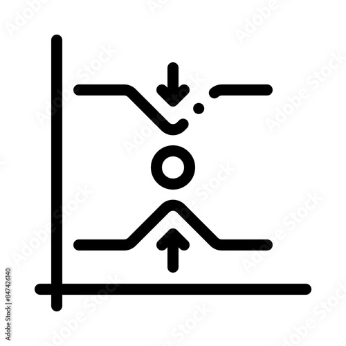 break even point line icon