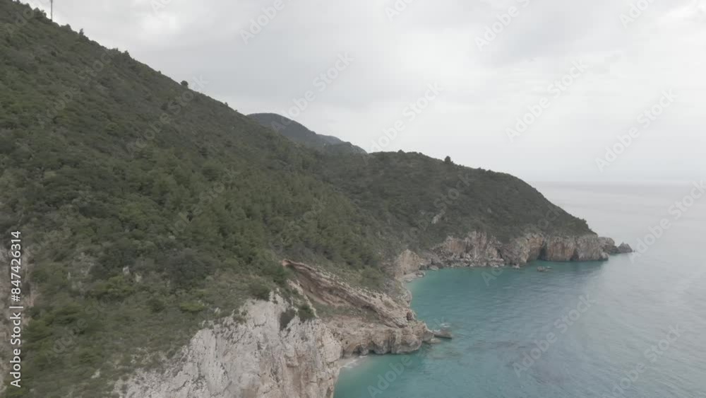 Aerial video over the coastline of the island of Lefkada, Greece Aerial video over the coastline of the island of Lefkada, Greece