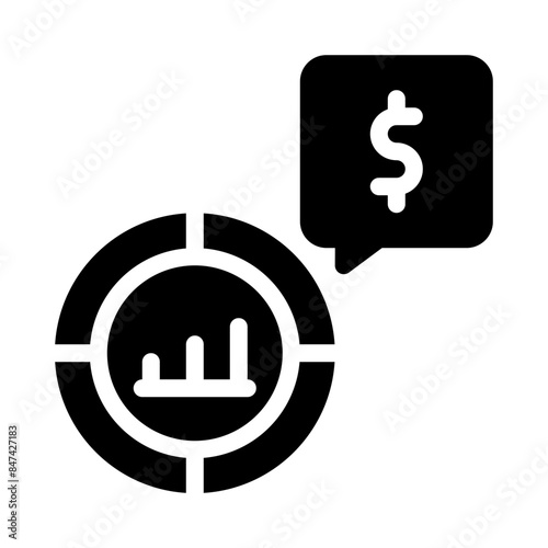 market penetration glyph icon