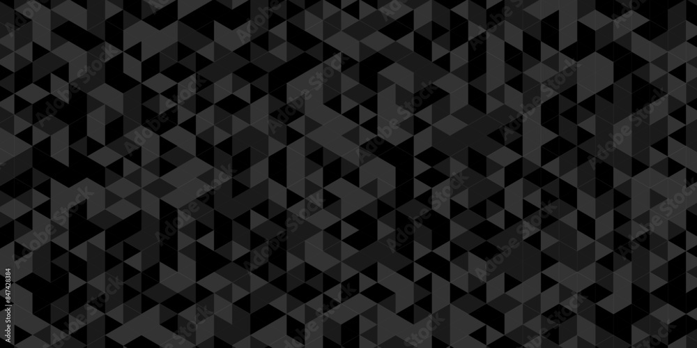 Vector geometric seamless diamond technology black and gray triangle element light background. Abstract digital grid light pattern black Polygon Mosaic triangle, business and corporate background. Vector geometric seamless diamond technology black and gray triangle element light background. Abstract digital grid light pattern black Polygon Mosaic triangle, business and corporate background.