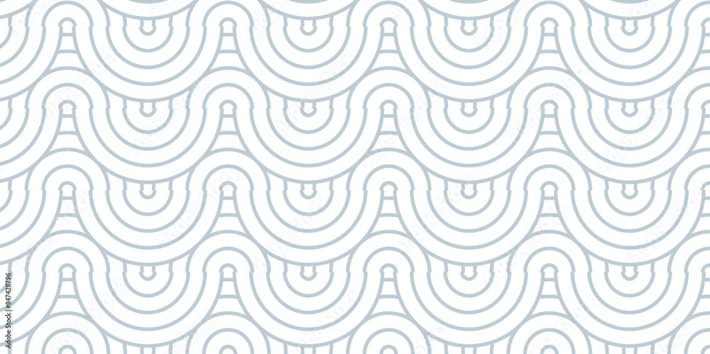 Overlapping Pattern Minimal diamond geometric waves spiral and abstract circle wave line. white and gray color seamless tile stripe geometric create retro square line backdrop pattern background. Overlapping Pattern Minimal diamond geometric waves spiral and abstract circle wave line. white and gray color seamless tile stripe geometric create retro square line backdrop pattern background.