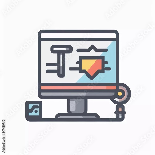 Improvement icon, Filled flat Improvement icon for computer and mobile, simple flat illustration on white background which is very beautiful