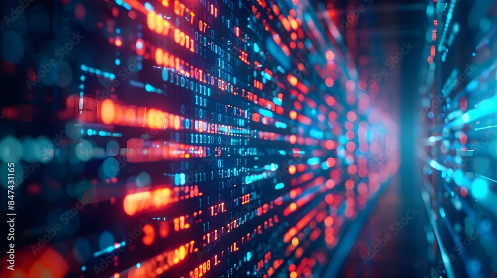 Close-up View of Futuristic Data Mining Process on Computer Screen with Colorful Data Visualization and Digital Information Patterns Close-up View of Futuristic Data Mining Process on Computer Screen with Colorful Data Visualization and Digital Information Patterns