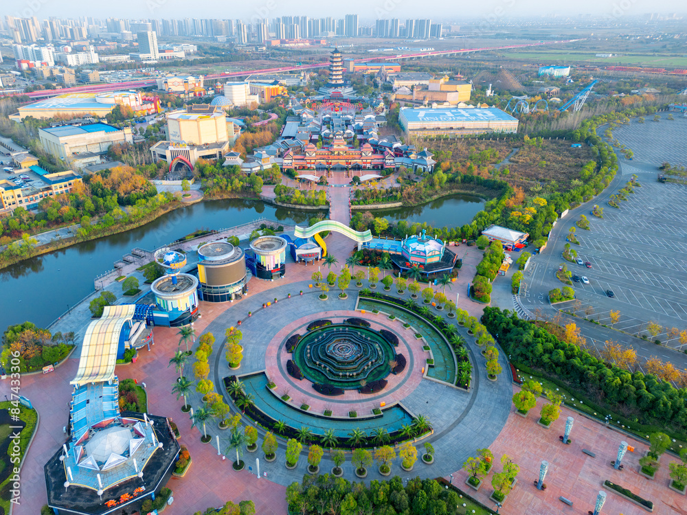 Fototapeta premium Aerial Photography of Scenery in Fangte Tourist Area, Ningbo City, Zhejiang Province, China