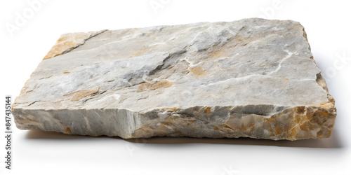 rock stone slab isolated on white background